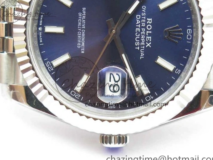 0114 SportInspired DateJust 41MM 126334 904L SS VRF 1:1 Best Edition Blue Dial Stick Markers on SS Jubilee Bracelet A 2903